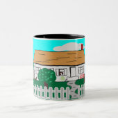 Leven bij het strand tweekleurige koffiemok (Center)