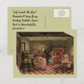 "LEVEN BINNEN DE DOOS" Briefkaart keuken (Voorkant / Achterkant)