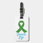 Leven blauw en groen  doneren bagagelabel (Voorkant verticaal)