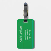 Leven blauw en groen  doneren bagagelabel (Achterkant verticaal)