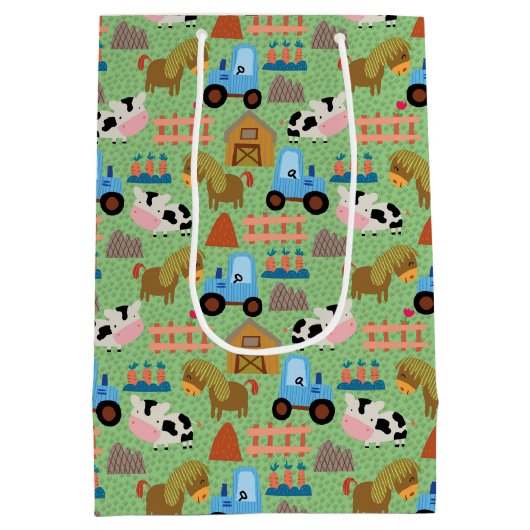 Leven Boerderij land Medium Cadeauzakje (Achterkant)