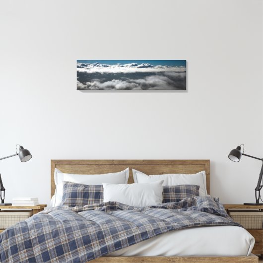 Leven boven en buiten het panoramisch schilderij v canvas afdruk (Insitu (Slaapkamer))