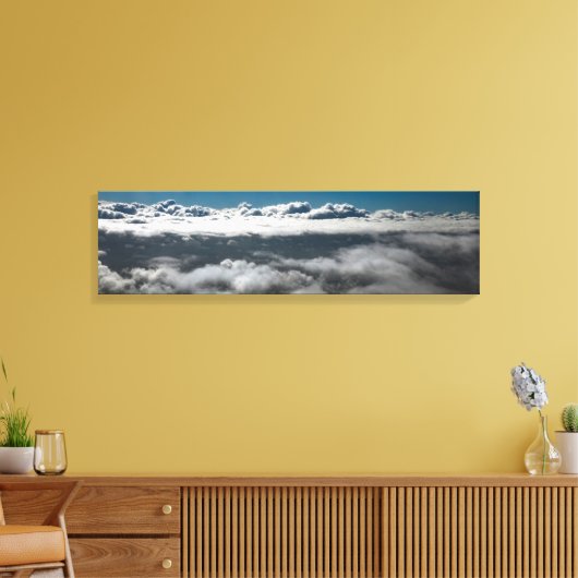 Leven boven en buiten het panoramisch schilderij v canvas afdruk (Insitu (Woonkamer))
