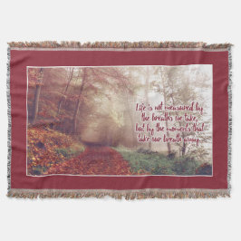 Leven Citaat gooien deken