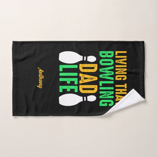 Leven dat bowling papa leven grappig genoemd eenvo handdoek (Handdoek)