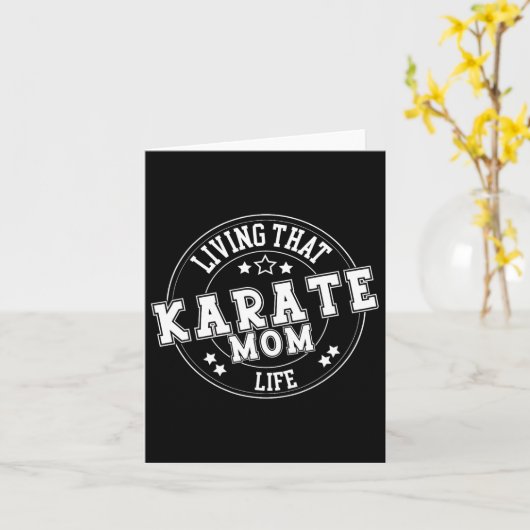 Leven dat karate moeder life school sport Schattig Kaart (Gele Bloem)