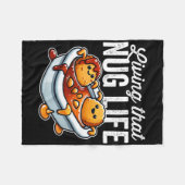 Leven dat Nug leven kipnuggets in BBQ saus Fleece Deken (Voorkant (Horizontaal))