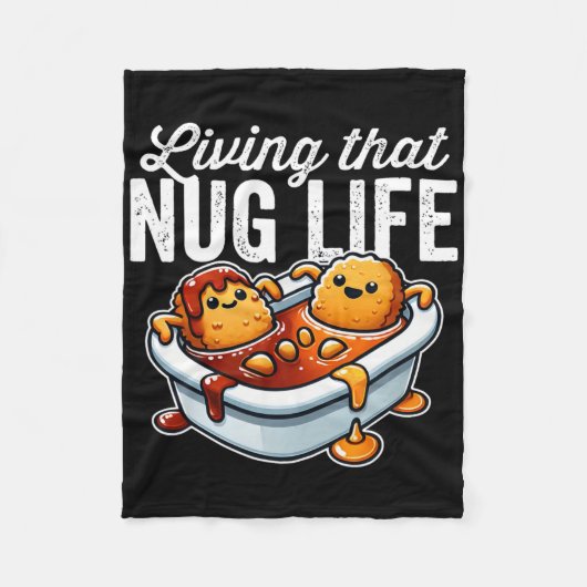Leven dat Nug leven kipnuggets in BBQ saus Fleece Deken (Voorkant)
