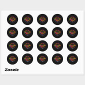 Leven dat sport moeder leven tie kleurstof Moederd Ronde Sticker (Vel)