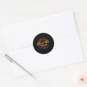 Leven dat sport moeder leven tie kleurstof Moederd Ronde Sticker (Envelop)