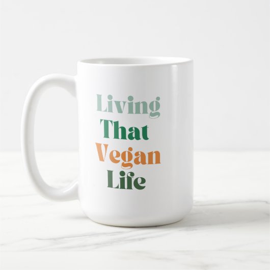 Leven die veganistische leven Mok (Links)