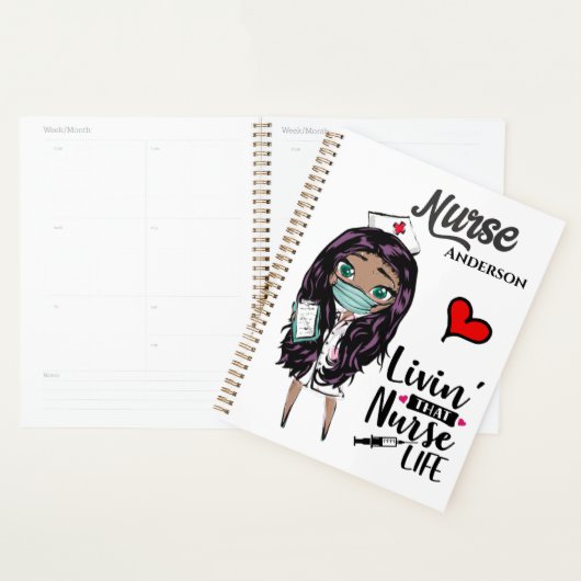 Leven die verpleegster leven Afrikaanse Amerikaans Planner (Display)