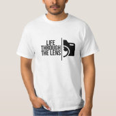 Leven door de lens - Creative Photography Quote T-shirt (Voorkant)