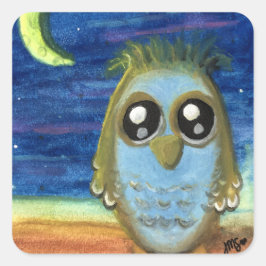 Leven door het licht van de maan vierkante sticker