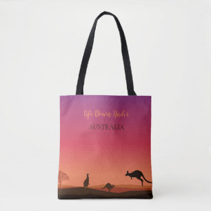 Leven Down Under Kangoeroe Australië Thema Boodsch Tote Bag