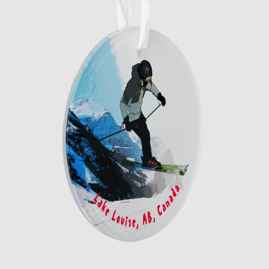 Leven. - Downhill Skier Ornament (voorkant)