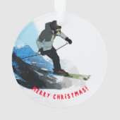 Leven. - Downhill Skier Ornament (achterkant)