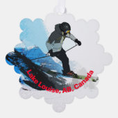 Leven. - Downhill Skier Ornament Kaart (Voorkant)