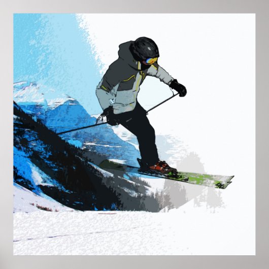 Leven. - Downhill Skier Poster (Voorkant)