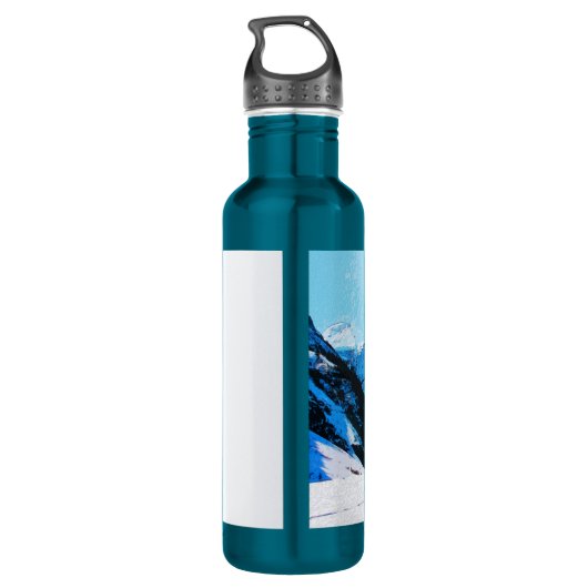 Leven. - Downhill Skier Waterfles (Achterkant)