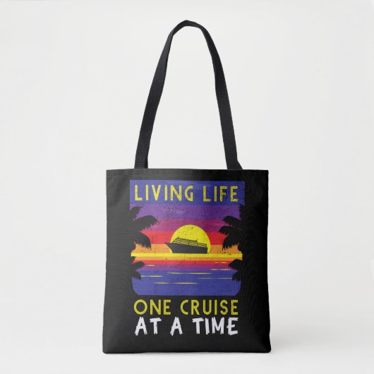 Leven één cruise per keer grappig cruiseschip tote bag (Voorkant)
