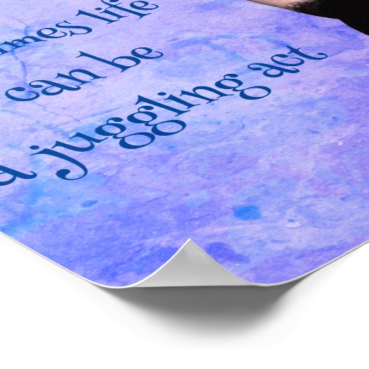 Leven Een Juggling Act Panda Schattige Inspirerend Poster (Hoek)