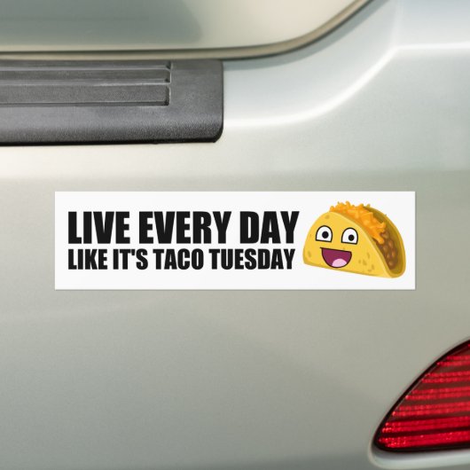 LEVEN ELKE DAG ZOALS HET TUSSENDAG IS BUMPERSTICKER (Op auto)