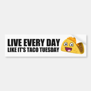 LEVEN ELKE DAG ZOALS HET TUSSENDAG IS BUMPERSTICKER