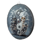 Leven en Dood, Halloween YinYang Skelet Dartbord (Voorkant Rechts)