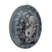 Leven en Dood, Halloween YinYang Skelet Dartbord (Voorkant Links)