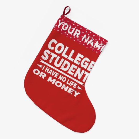 Leven en geld van de Funny College Grote Kerstsok (Voorkant (Hangend))