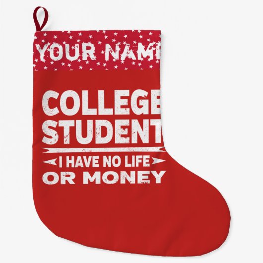 Leven en geld van de Funny College Grote Kerstsok (Voorkant)