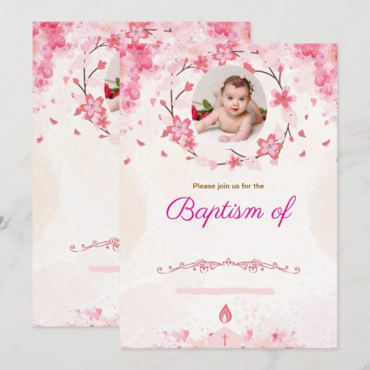 Leven en geloof vieren met een speciale doop kaart (Voorkant / Achterkant)