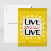 Leven en laten leven in het Briefkaart (Voorkant / Achterkant)