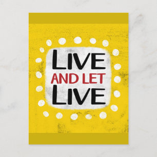 Leven en laten leven in het Briefkaart