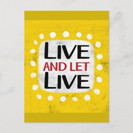 Leven en laten leven in het Briefkaart (Voorkant)