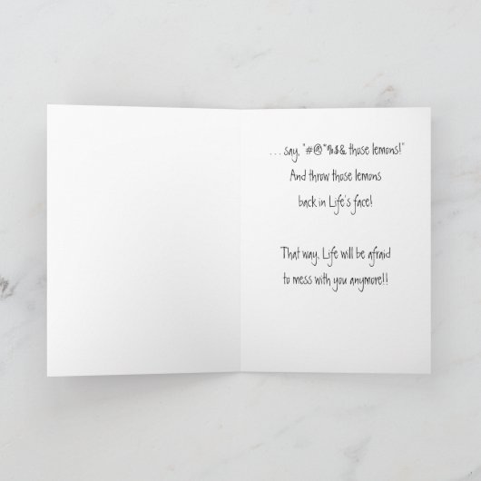 Leven en Lemons Kaart (Binnen)