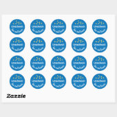 Leven en leren met sterren ronde sticker (Vel)