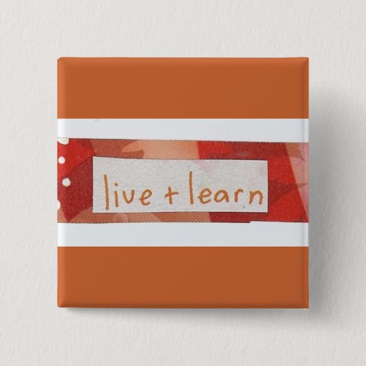 leven en leren vierkante button 5,1 cm (Voorkant)