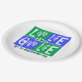 Leven en leven papieren bordje (Gekanteld)