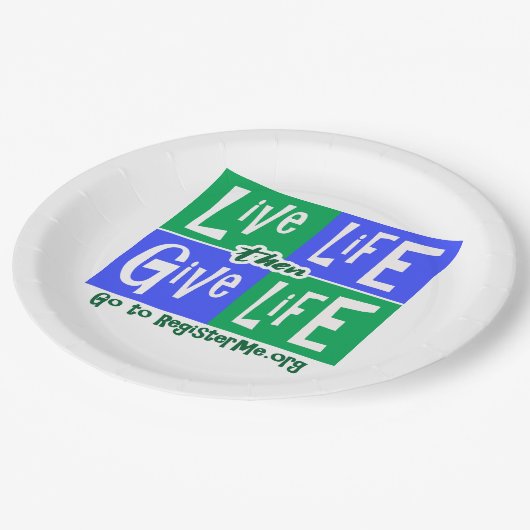 Leven en leven papieren bordje (Gekanteld)