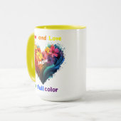 Leven en liefde in kleur mok (Voorkant links)