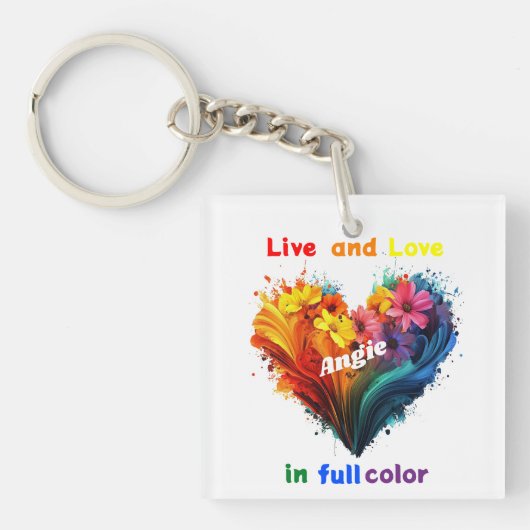Leven en liefde in kleur sleutelhanger (Voorkant)