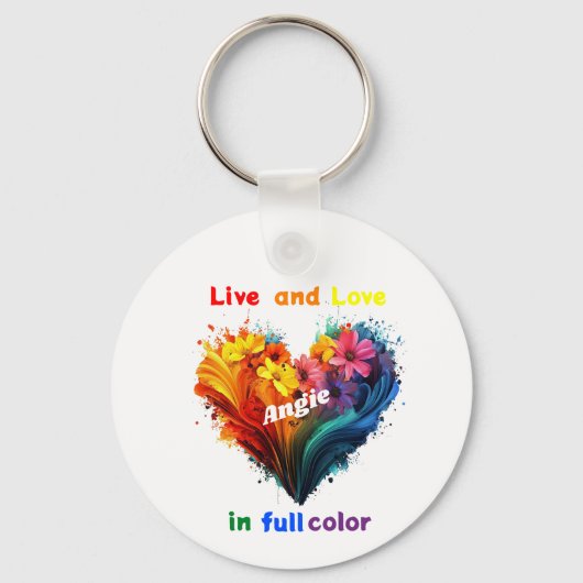 Leven en liefde in kleur sleutelhanger (Voorkant)