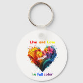 Leven en liefde in kleur sleutelhanger (Achterkant)
