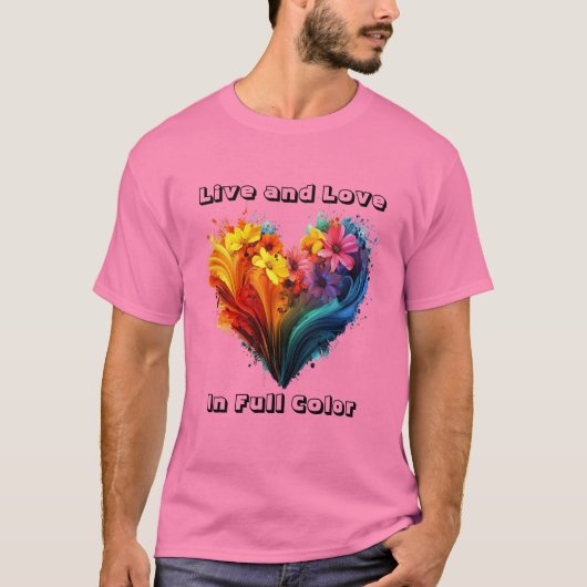 Leven en liefde in kleur t-shirt (Voorkant)