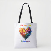 Leven en liefde in kleur tote bag (Voorkant)