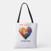 Leven en liefde in kleur tote bag (Achterkant)