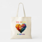 Leven en liefde in kleur tote bag (Achterkant)