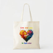 Leven en liefde in kleur tote bag (Voorkant)
